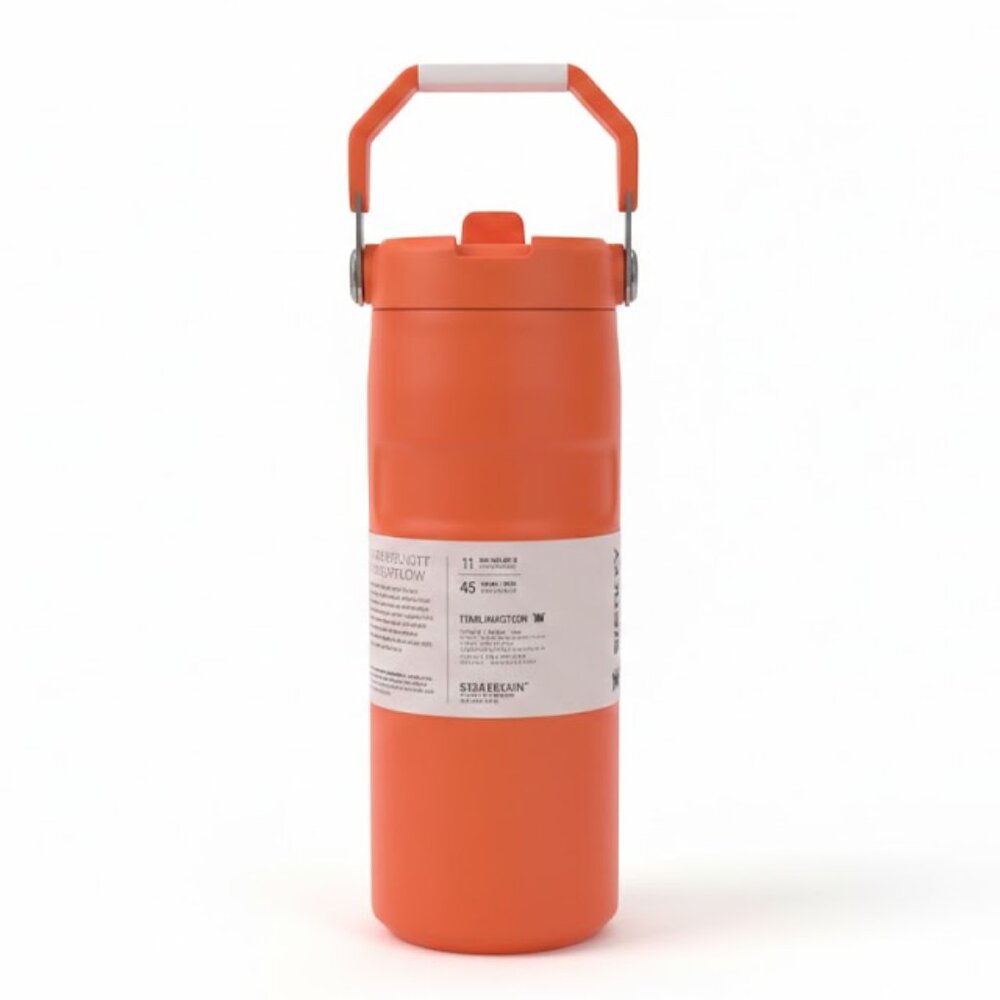 NEW Stanley 16oz IceFlow Flip Straw Tumbler - Tiger Lily Orange - NIB - Picture 3 of 4